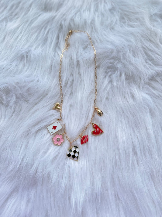 Flirty fortune charm necklace (FINAL SALE)