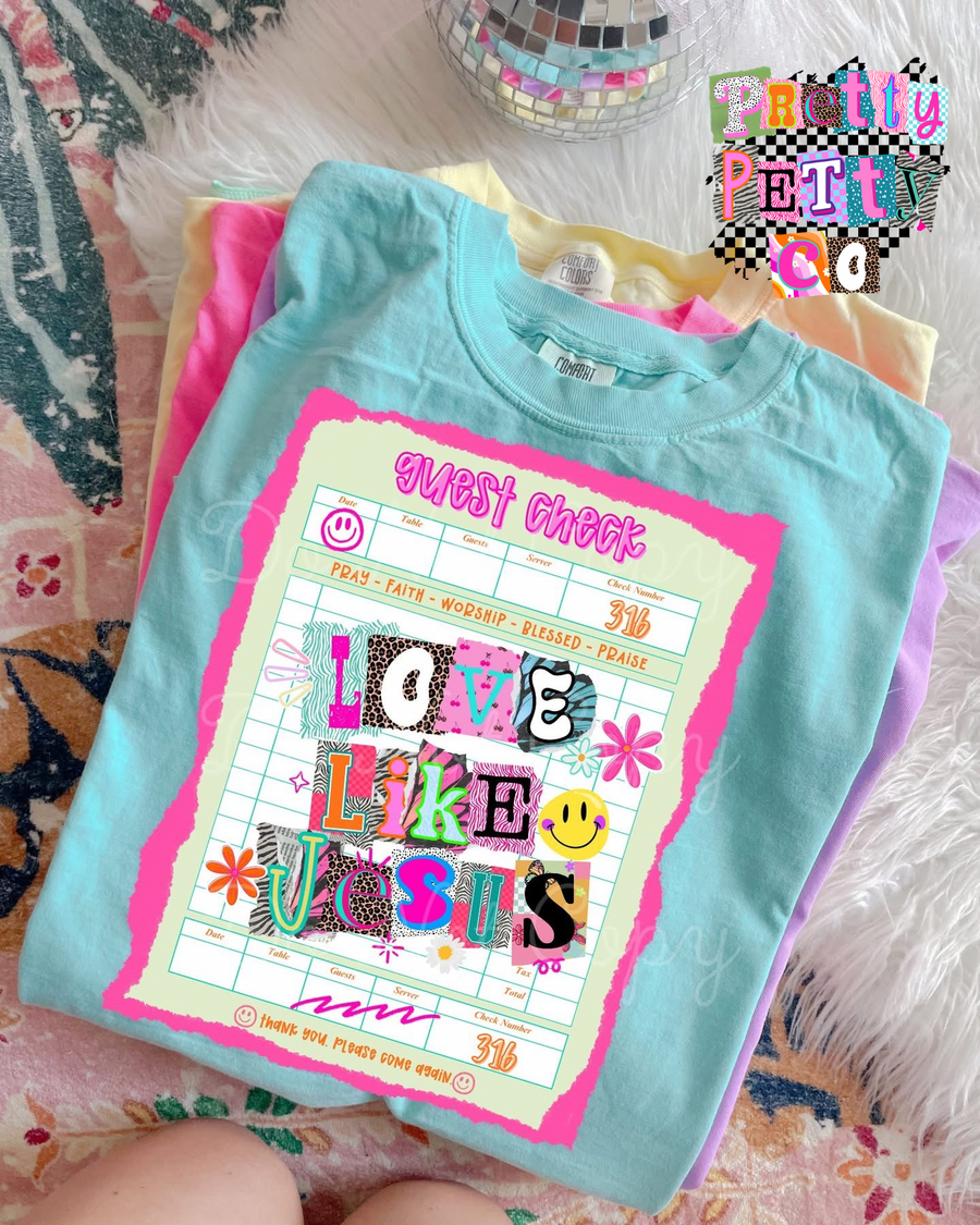 Love Like Jesus Shirt – Inspirational Christian Comfort Colors T-Shirt – Faith Based Graphic Tee - Pretty Petty Co