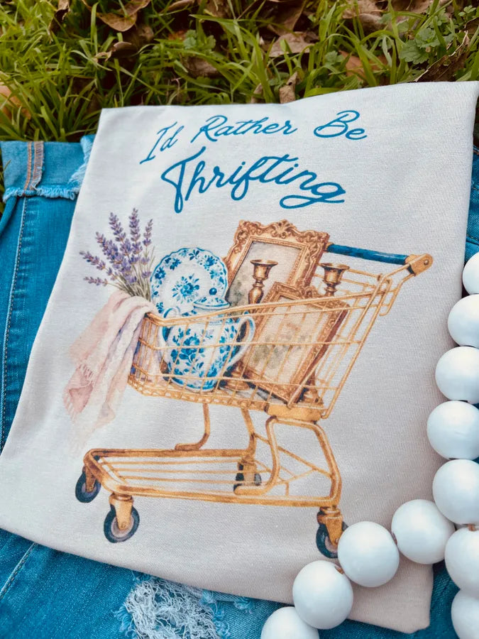 I’d Rather be Thrifting (Gildan Tee) - Pretty Petty Co