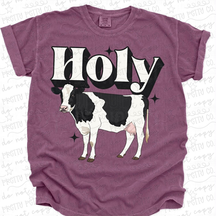 Holy Cow Shirt, Funny Farm Animal Pun Tee, Cute Country Humor T Shirt - Pretty Petty Co