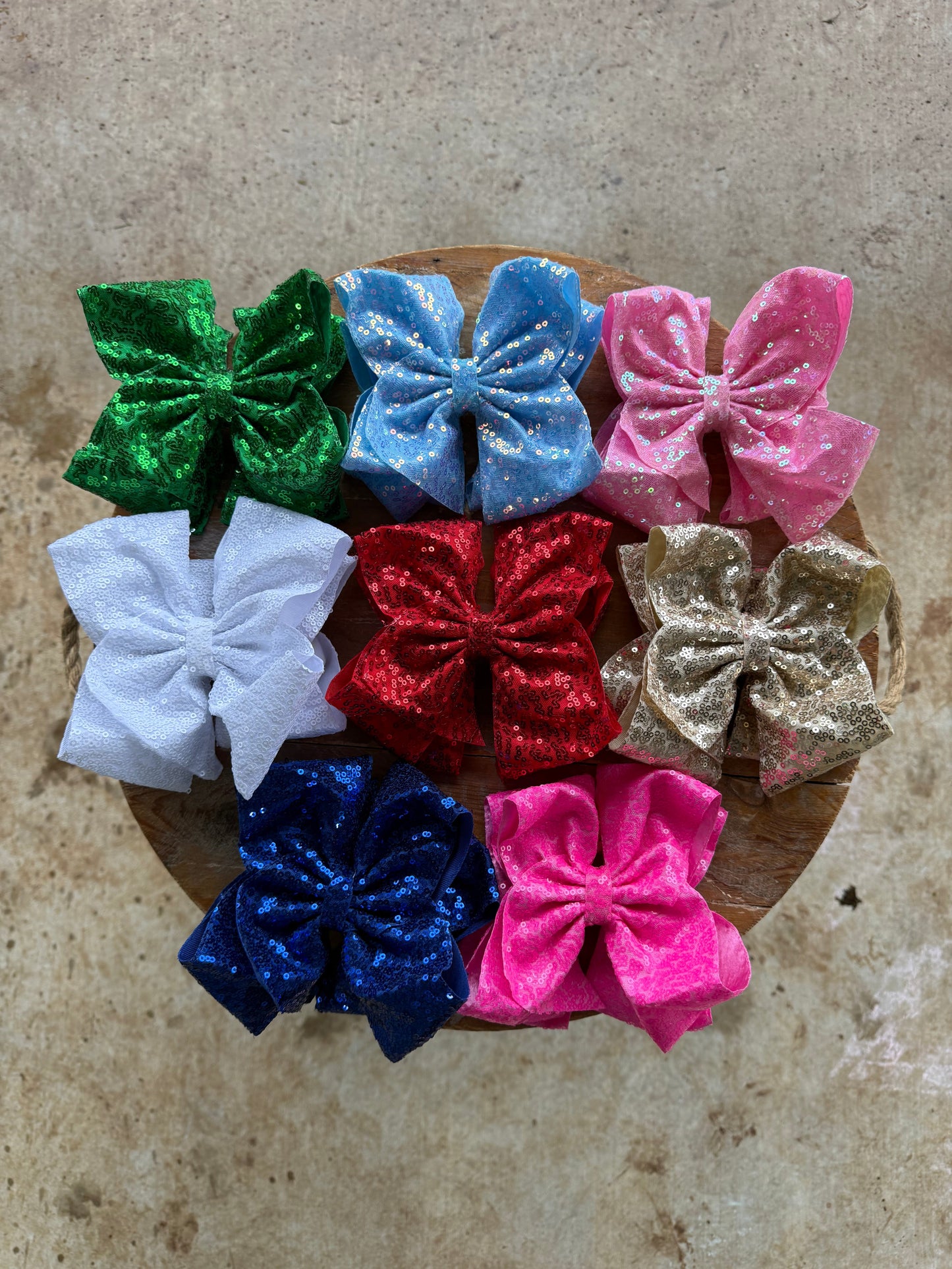 Sequin 7 inch bows (FINAL SALE)