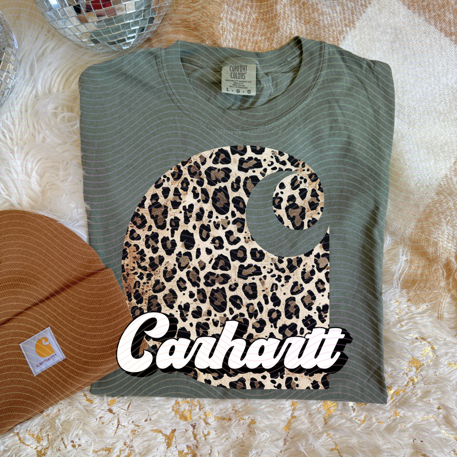 Carhartt Leopard Print Tee – Cute Trendy Graphic Shirt - Pretty Petty Co