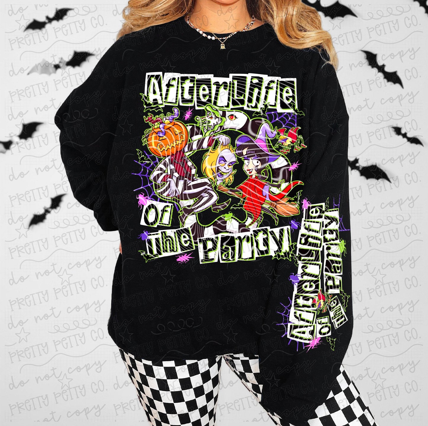 Afterlife of the Party Spooky Graphic Tee | Retro Gothic Halloween Shirt | Creepy Cute Apparel