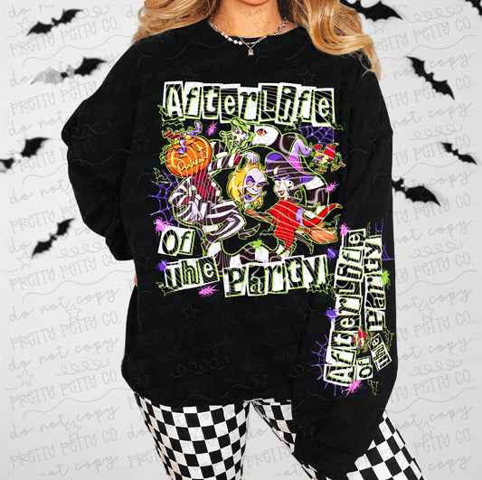 Afterlife of the Party Spooky Graphic Tee | Retro Gothic Halloween Shirt | Creepy Cute Apparel