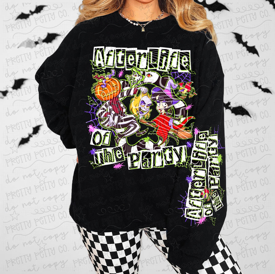Afterlife of the Party Spooky Graphic Tee | Retro Gothic Halloween Shirt | Creepy Cute Apparel - Pretty Petty Co