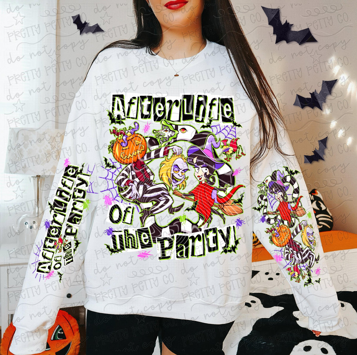 Afterlife of the Party Spooky Graphic Tee | Retro Gothic Halloween Shirt | Creepy Cute Apparel - Pretty Petty Co
