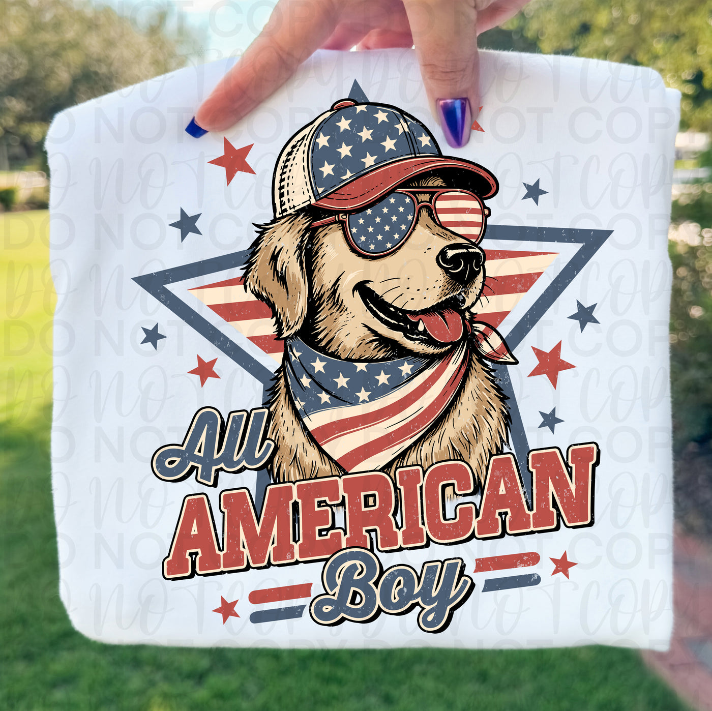 All American Boy Shirt | Patriotic Red White and Blue Kids Tee