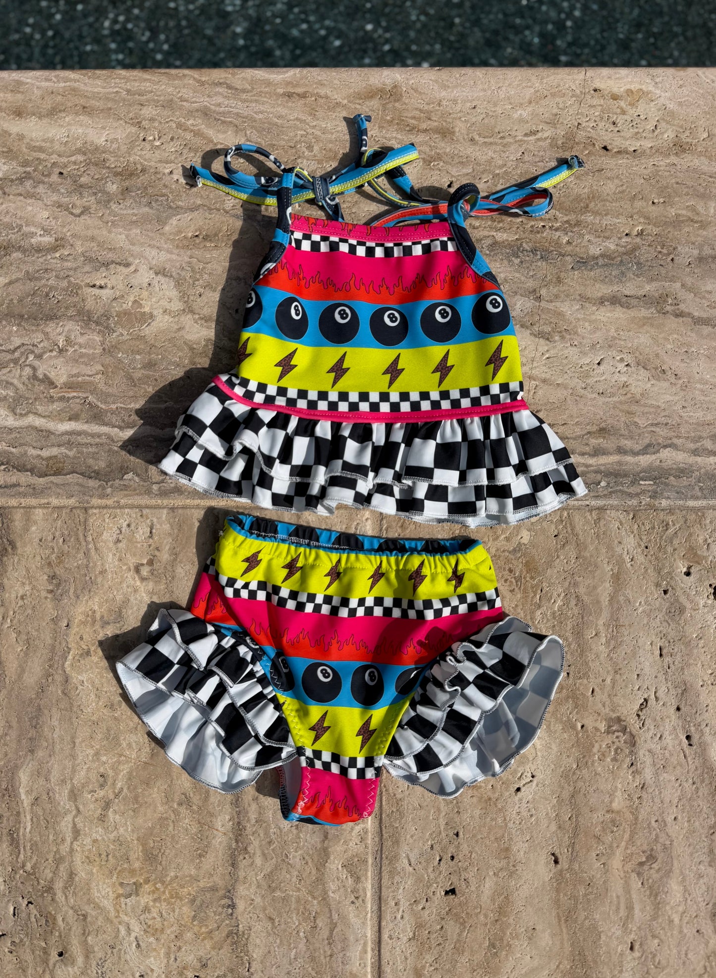 Fast Lane Babe 2 Piece Swim Suit