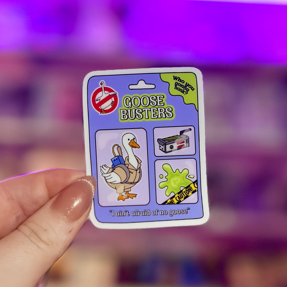 Goose Busters Matte Vinyl Sticker – Durable Waterproof Bookish Decal - Pretty Petty Co