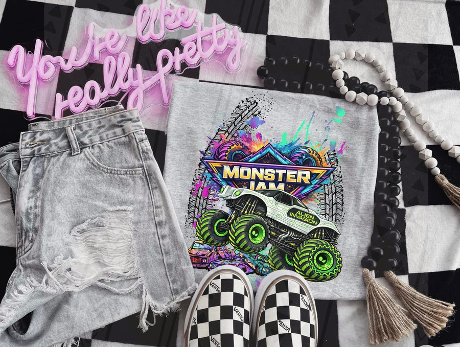 Monster Jam Truck Fan Tee – MJ Gildan Monster Truck Apparel - Pretty Petty Co