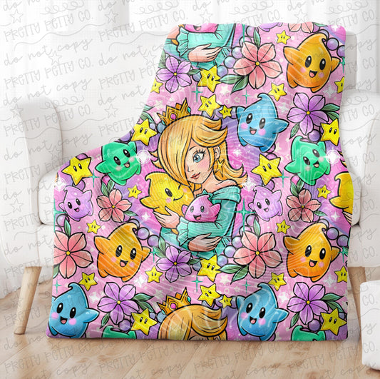 Best Mom in the Galaxy Princess Blanket, Cute Space Mom Throw Blanket, Cosmic Mom Life Fleece Blanket, Galaxy Inspired Home Decor Blanket for Women and Kids