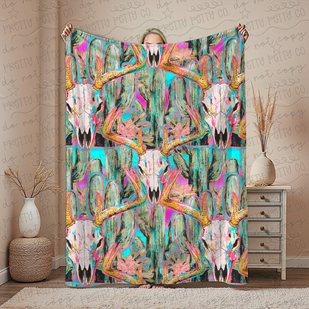 Wild Like the West Blanket – 50x60” Cozy Throw for Teens & Adults | Western Inspired Boutique Blanket