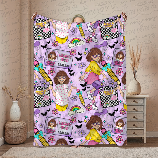Junie B Blanket – 50x60” Cozy Throw for Teens & Adults | Cute Reading Inspired Boutique Blanket