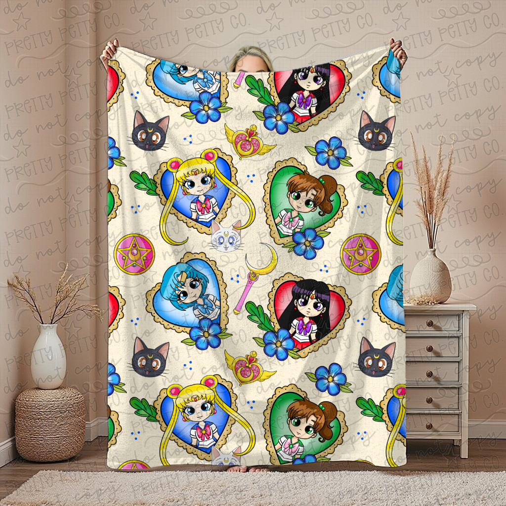 SM Inspired Blanket – 50x60” Cozy Throw for Teens & Adults | Magical Girl Aesthetic Boutique Blanket