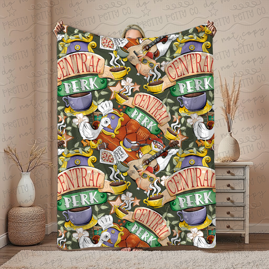 Pop Culture Cozy Blanket | 90s Friends Throw | Soft Plush Nostalgic Gift