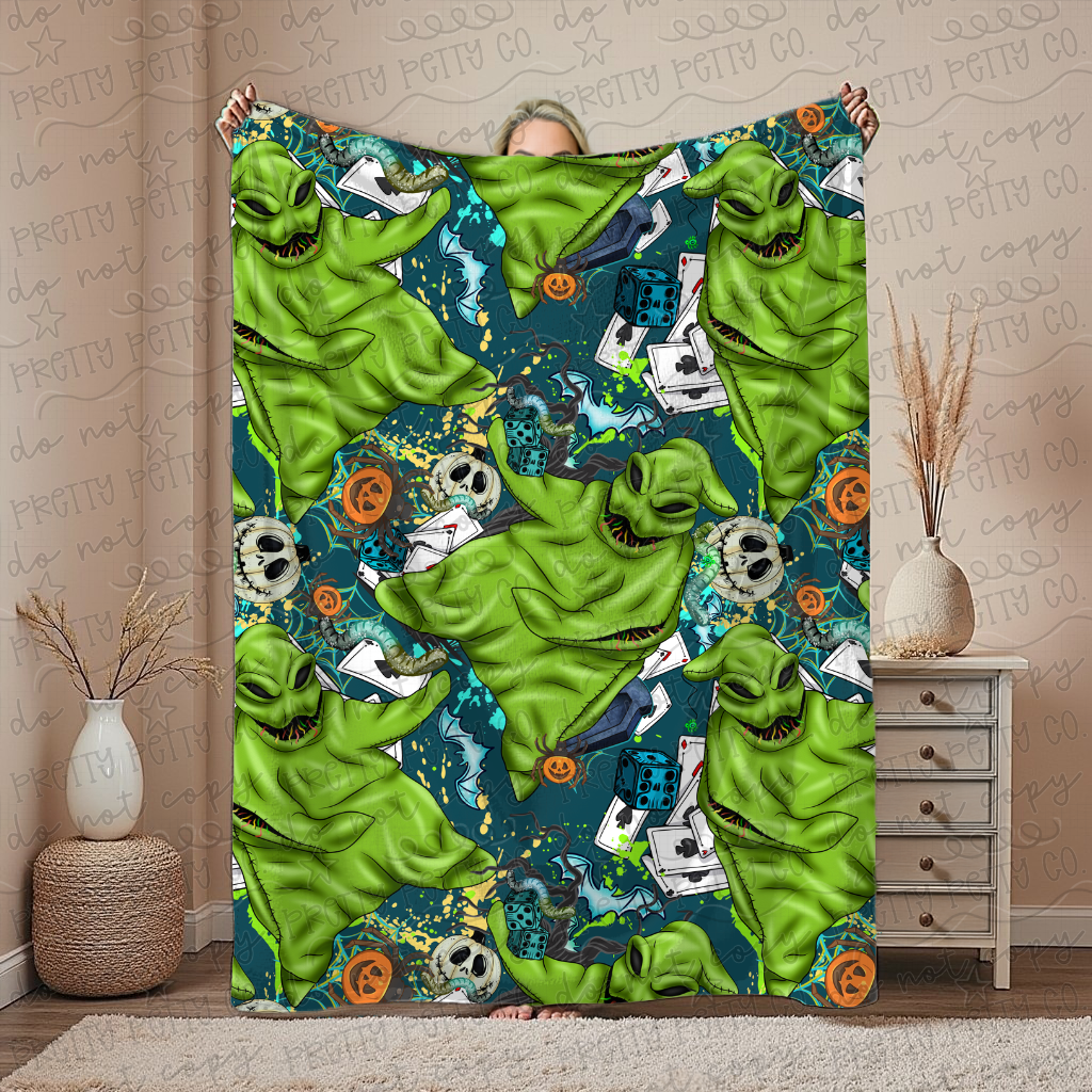 Spooky Villain Blanket | Creepy Plush Halloween Throw | Soft Cozy Horror Blanket