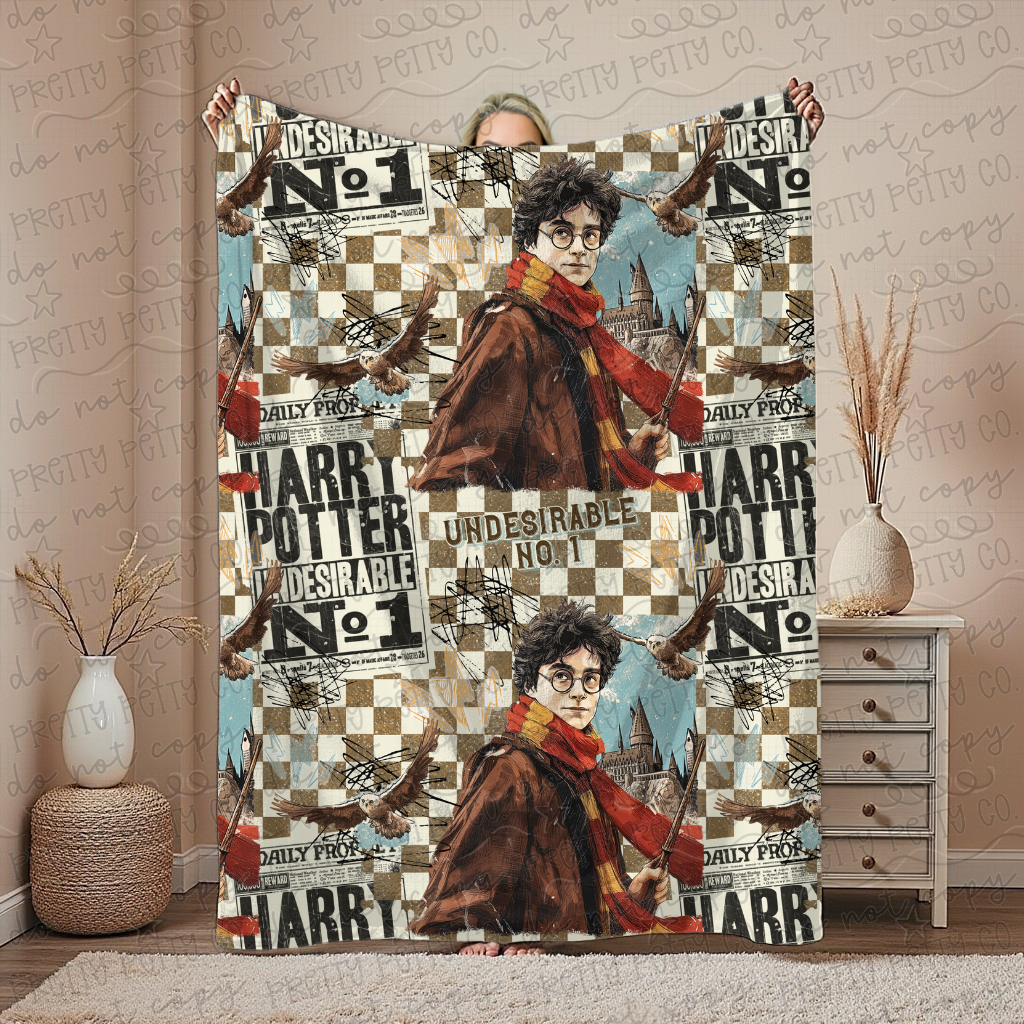 HP Inspired Blanket – 50x60” Cozy Throw for Teens & Adults | Magical Wizarding Aesthetic Boutique Blanket