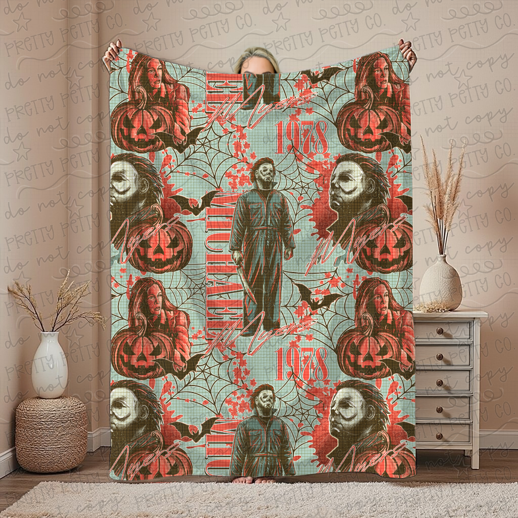 Horror Character Blanket – 50x60” Cozy Throw for Teens & Adults | Spooky Scary Movie Aesthetic Boutique Blanket