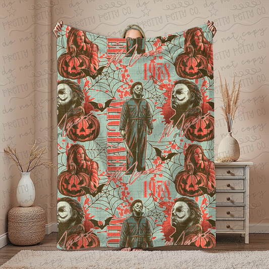 Horror Character Blanket – 50x60” Cozy Throw for Teens & Adults | Spooky Scary Movie Aesthetic Boutique Blanket