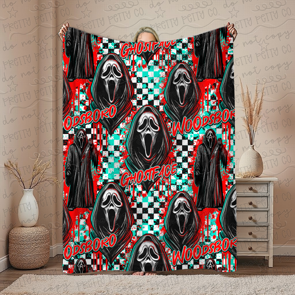 Horror Character Blanket – 50x60” Cozy Throw for Teens & Adults | Spooky Scary Movie Aesthetic Boutique Blanket