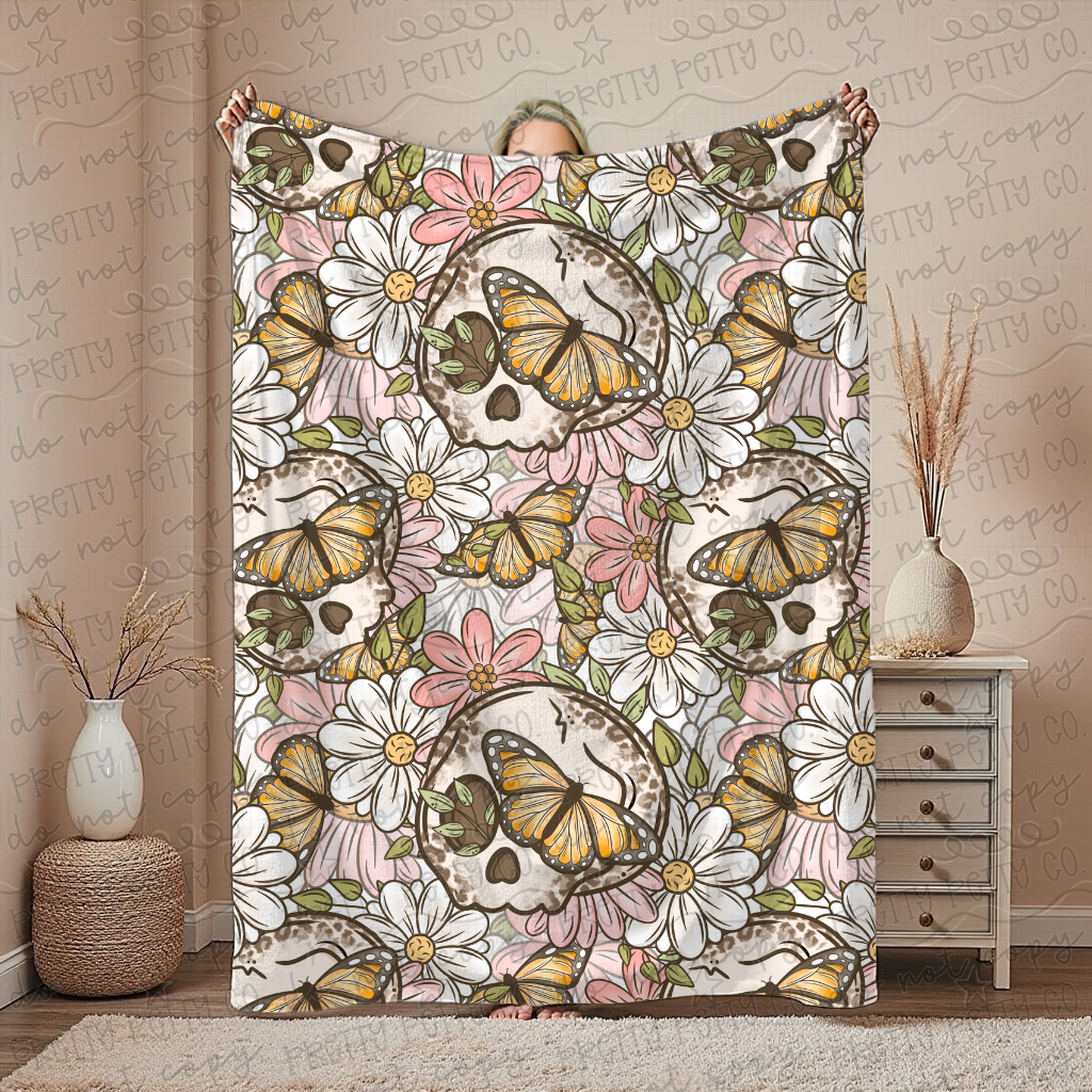 Leopard Skull Blanket – 50x60” Cozy Throw for Teens & Adults | Edgy Animal Print Boutique Blanket