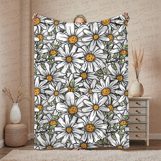 Daisies Blanket – 50x60” Cozy Throw for Teens & Adults | Floral Boutique Blanket Gift