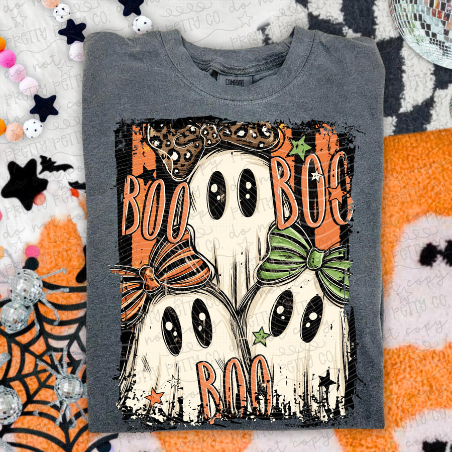 Boo Boo Boo Ghost Shirt | Cute Halloween Ghost Trio Tee | Spooky Season Graphic Shirt | Fall Ghost Comfort Colors Tee | Cute Halloween Apparel