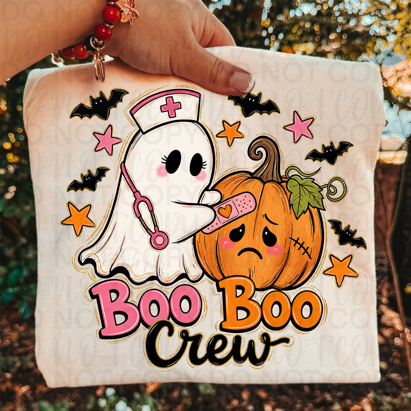 Boo Boo Crew Nurse Halloween Graphic Tee – Cute Ghost Pumpkin Shirt