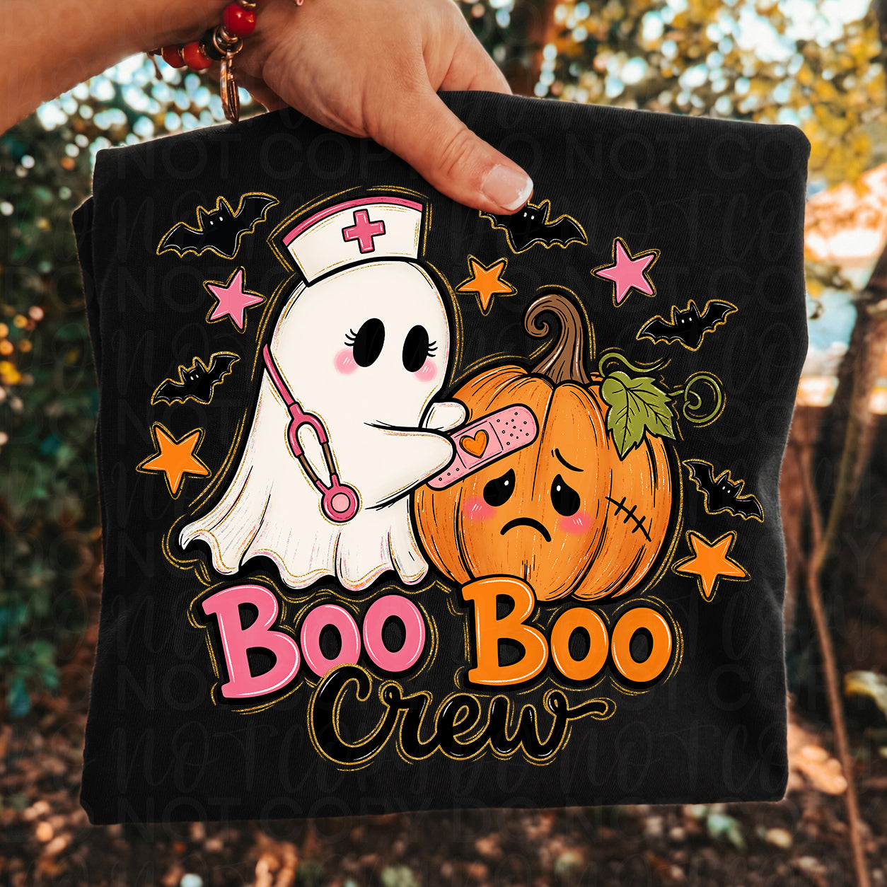 Boo Boo Crew Nurse Halloween Graphic Tee – Cute Ghost Pumpkin Shirt