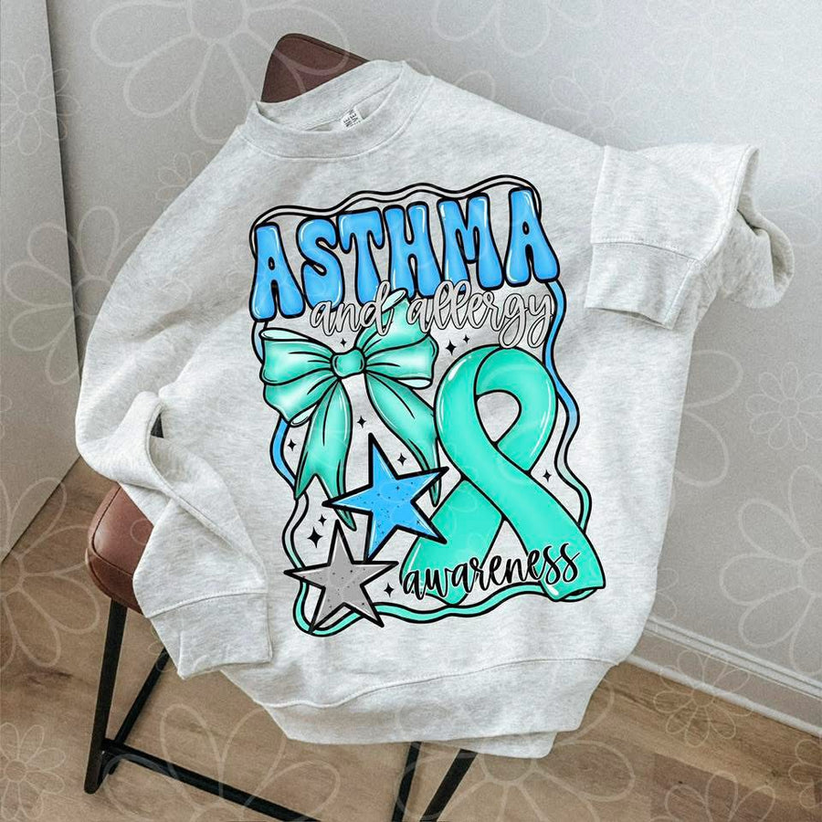 Asthma & Allergies Awareness Graphic Tee – Support & Advocacy Shirt – Unisex DTF Print – Kids & Adult Sizes - Pretty Petty Co