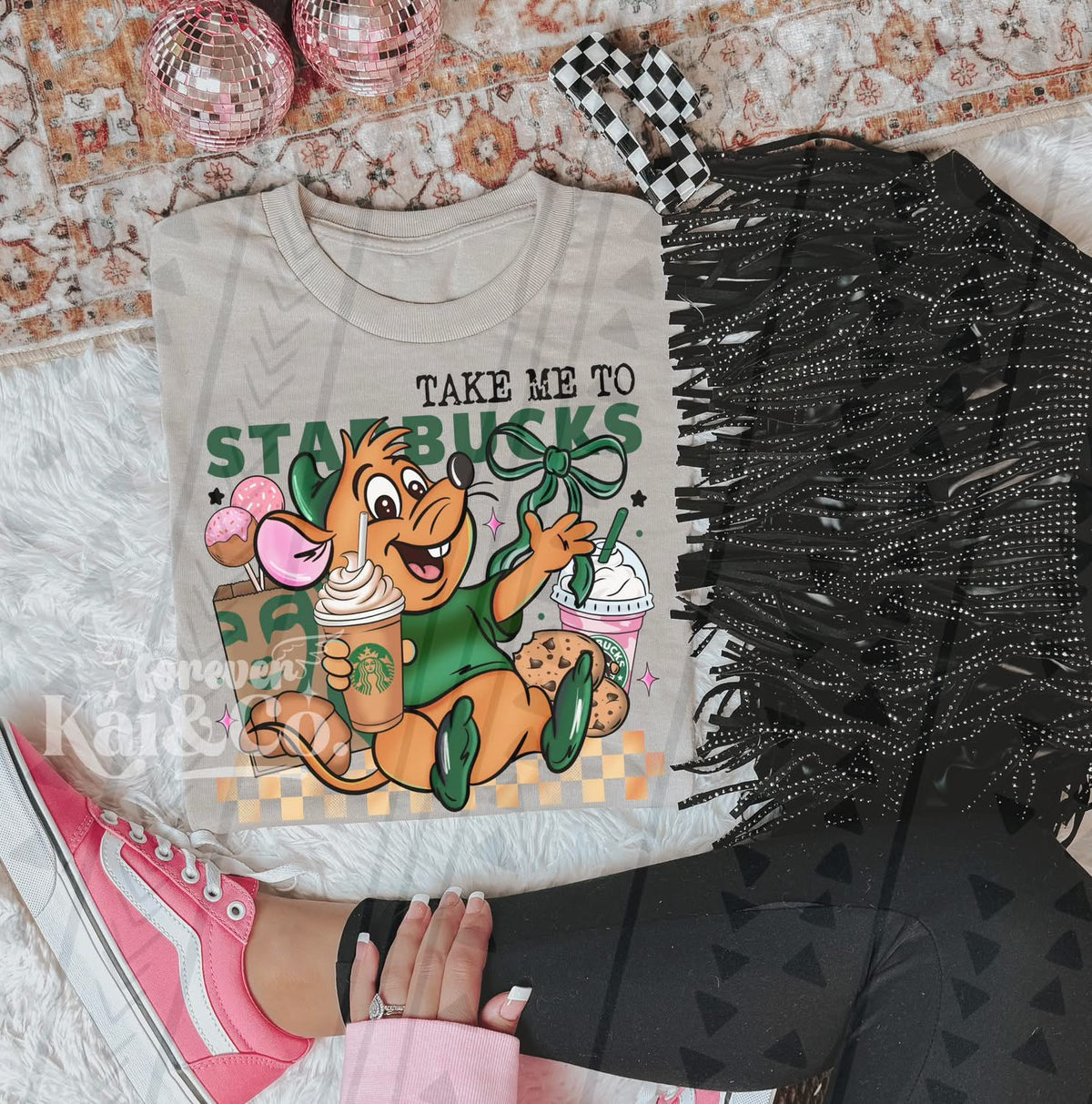 Take Me To Starbucks Graphic Tee | Coffee Lover Shirt | Cute Coffee Graphic Tee | Trendy Comfort Colors Shirt | Funny Caffeine Lover Tee - Pretty Petty Co