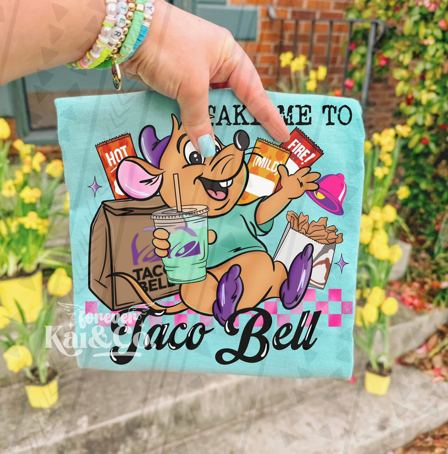 Take Me To Taco Bell Shirt | Funny Late Night Food Tee | Comfort Colors Graphic Tee - Pretty Petty Co