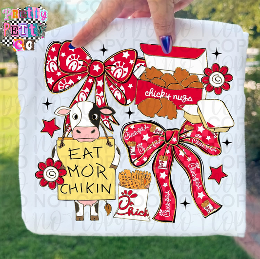 Fast Food Inspired Tee – Eat Mor Chikin Graphic Shirt