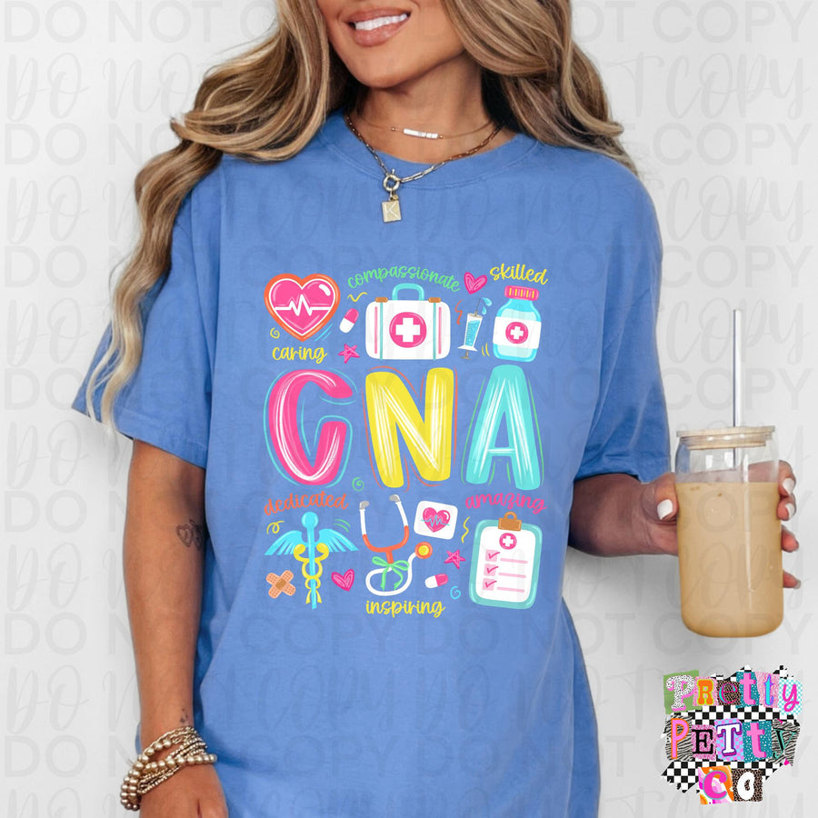CNA T-Shirt – Cute Nurse Life Graphic Tee, Fun Healthcare & CNA Appreciation Boutique Shirt for Women, Playful Everyday Top - Pretty Petty Co