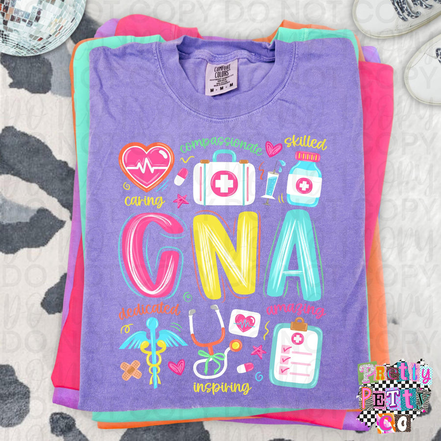 CNA T-Shirt – Cute Nurse Life Graphic Tee, Fun Healthcare & CNA Appreciation Boutique Shirt for Women, Playful Everyday Top - Pretty Petty Co