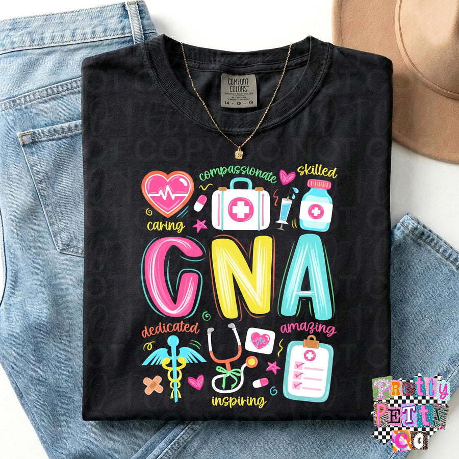 CNA T-Shirt – Cute Nurse Life Graphic Tee, Fun Healthcare & CNA Appreciation Boutique Shirt for Women, Playful Everyday Top - Pretty Petty Co