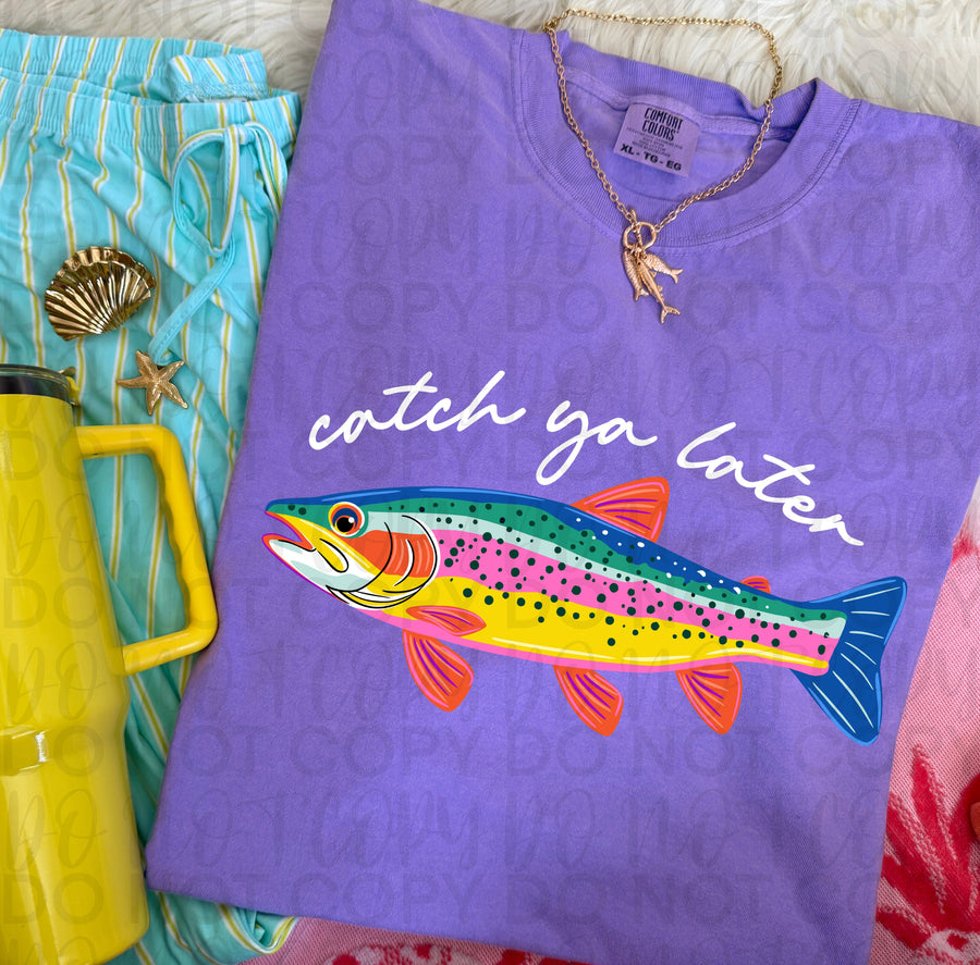 Catch You Later Graphic Tee – Comfort Colors Funny Sarcastic Shirt, Retro Casual Everyday T-Shirt - Pretty Petty Co