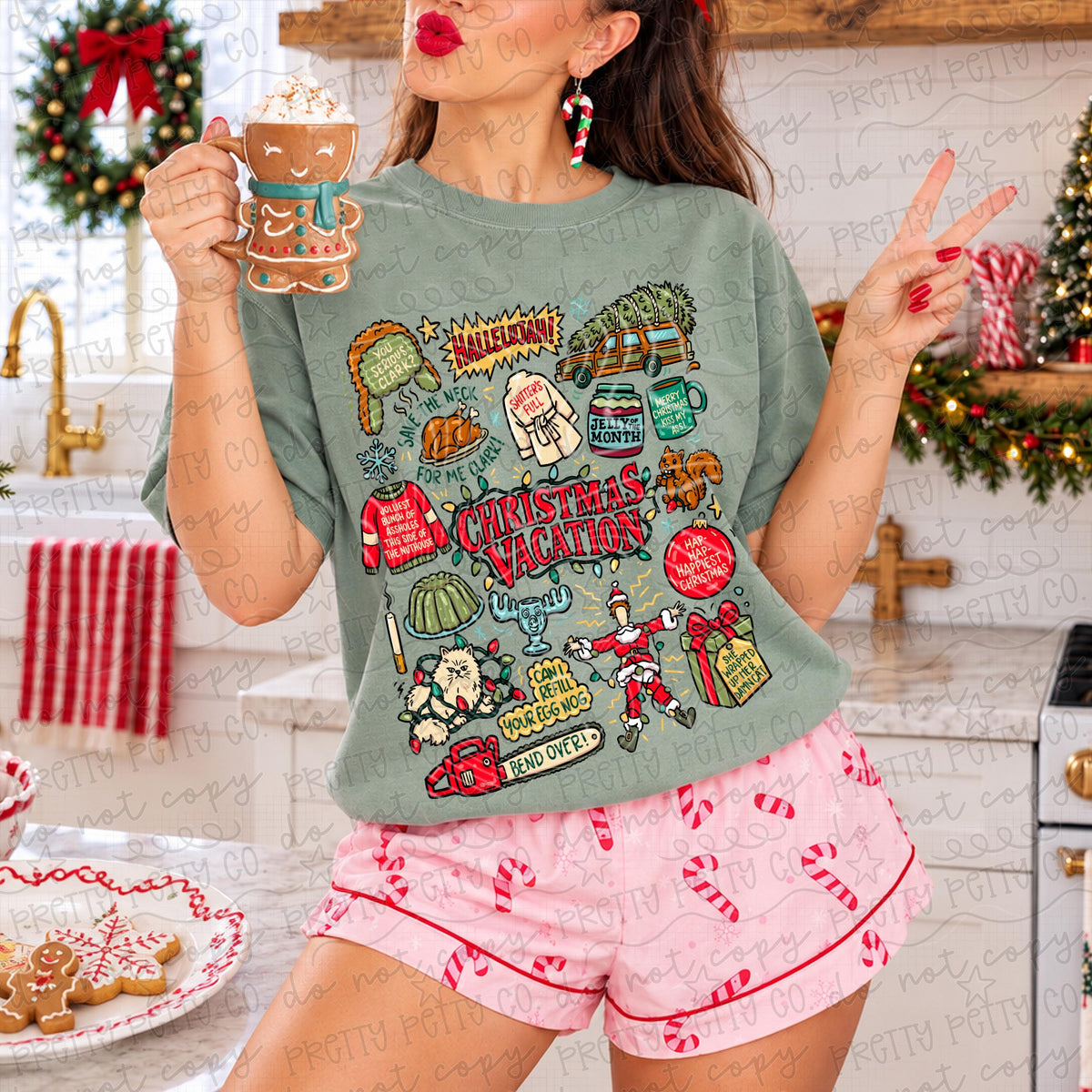 Retro Family Christmas Vacation Graphic Tee | Funny Holiday Movie Shirt