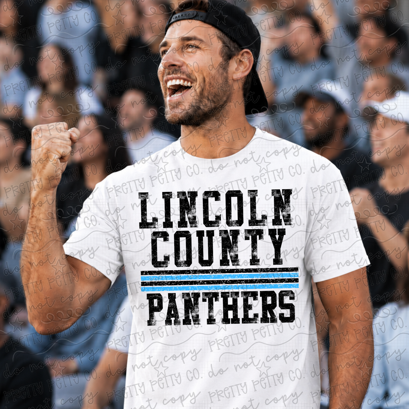 Lincoln County Panthers Spirit Shirt | Distressed School Team Tee | Custom Panthers Sports Shirt
