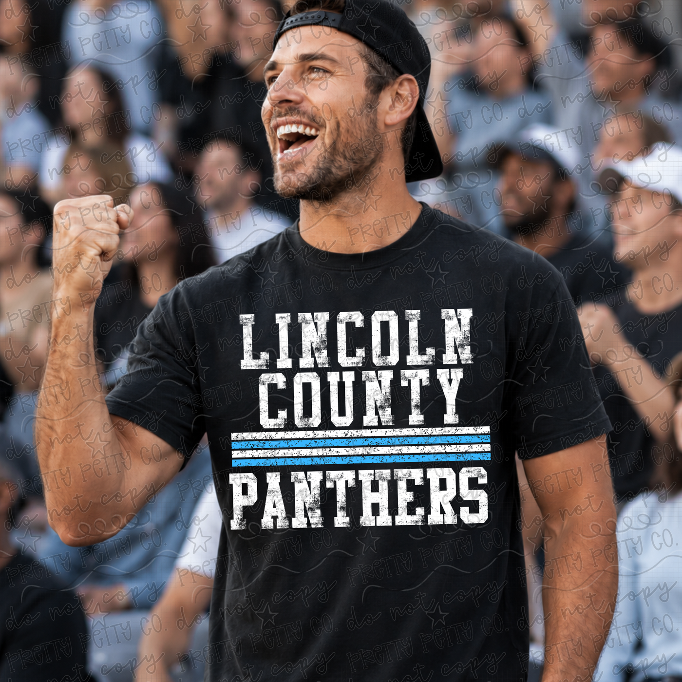 Lincoln County Panthers Spirit Shirt | Distressed School Team Tee | Custom Panthers Sports Shirt