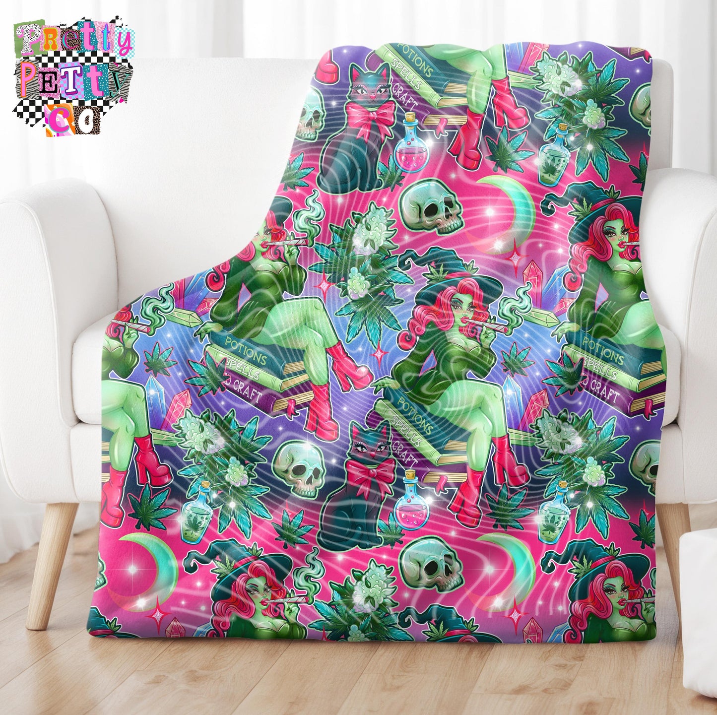 LITerary 420 Blanket – Plush Throw, Soft Cozy Cannabis Fan Blanket, Limited Edition