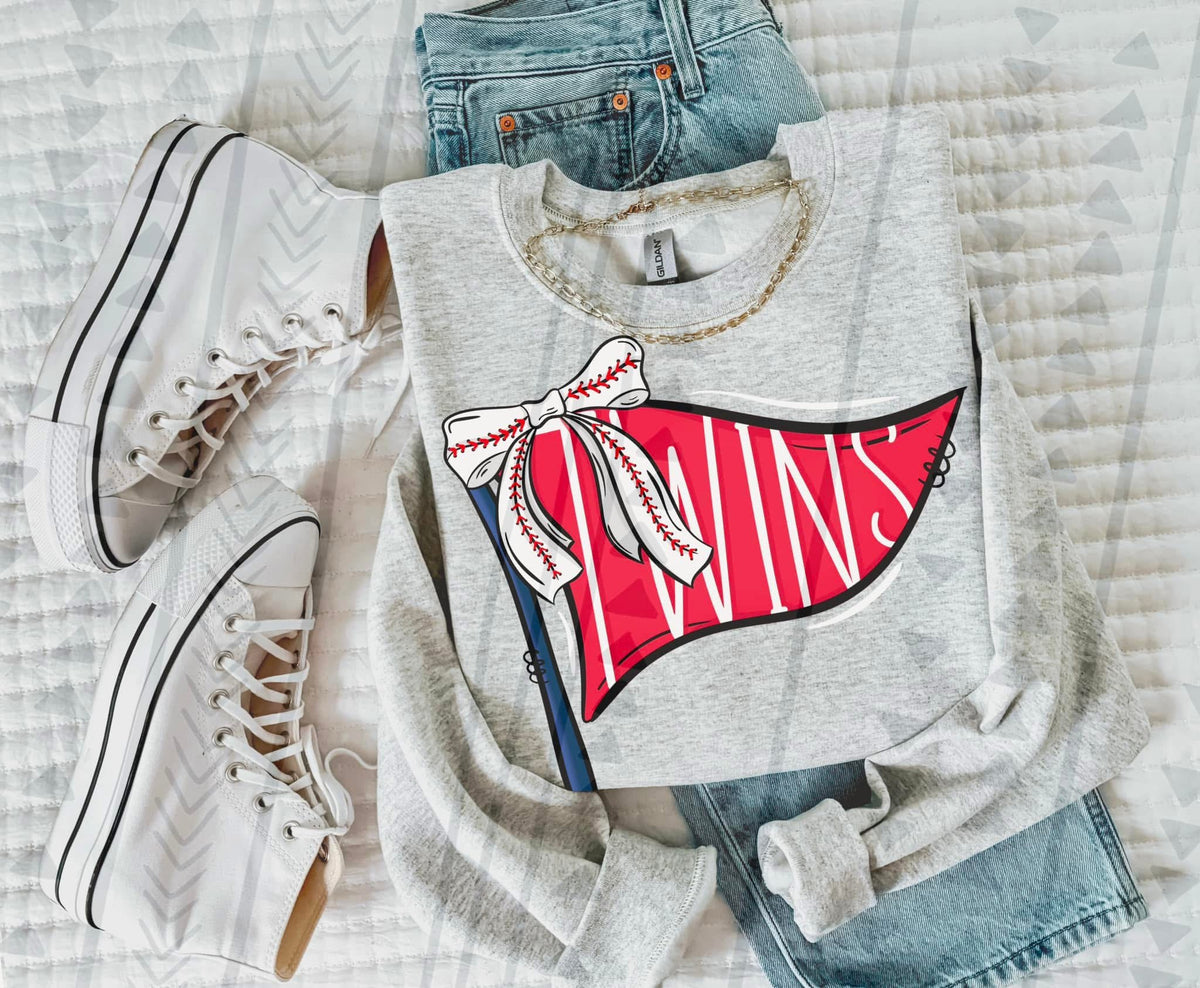 Baseball Team Pennant Flag Graphic Tee | Retro Game Day Shirt | Ballpark Aesthetic - Pretty Petty Co