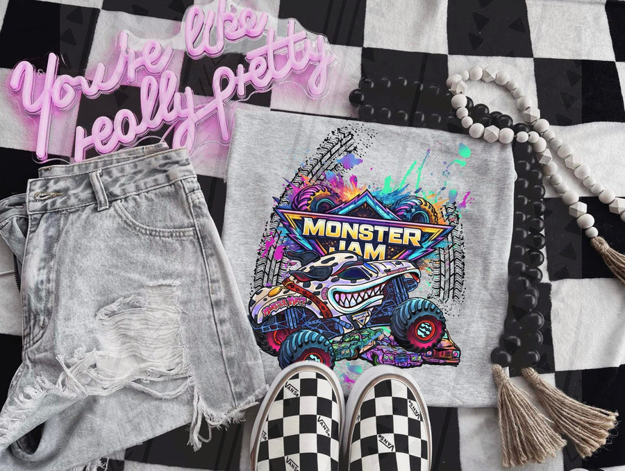 Monster Jam Truck Fan Tee – MJ Gildan Monster Truck Apparel - Pretty Petty Co