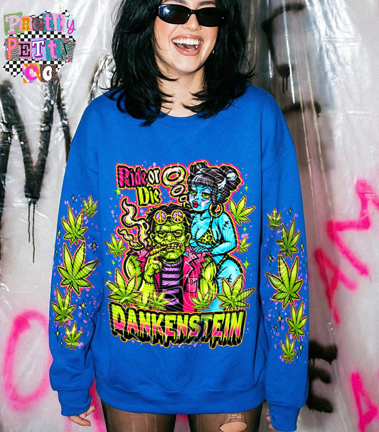 Dankenstein Funny 420 Shirt | Semi-Exclusive Stoner Weed Graphic Tee | Cannabis Lover Sweatshirt