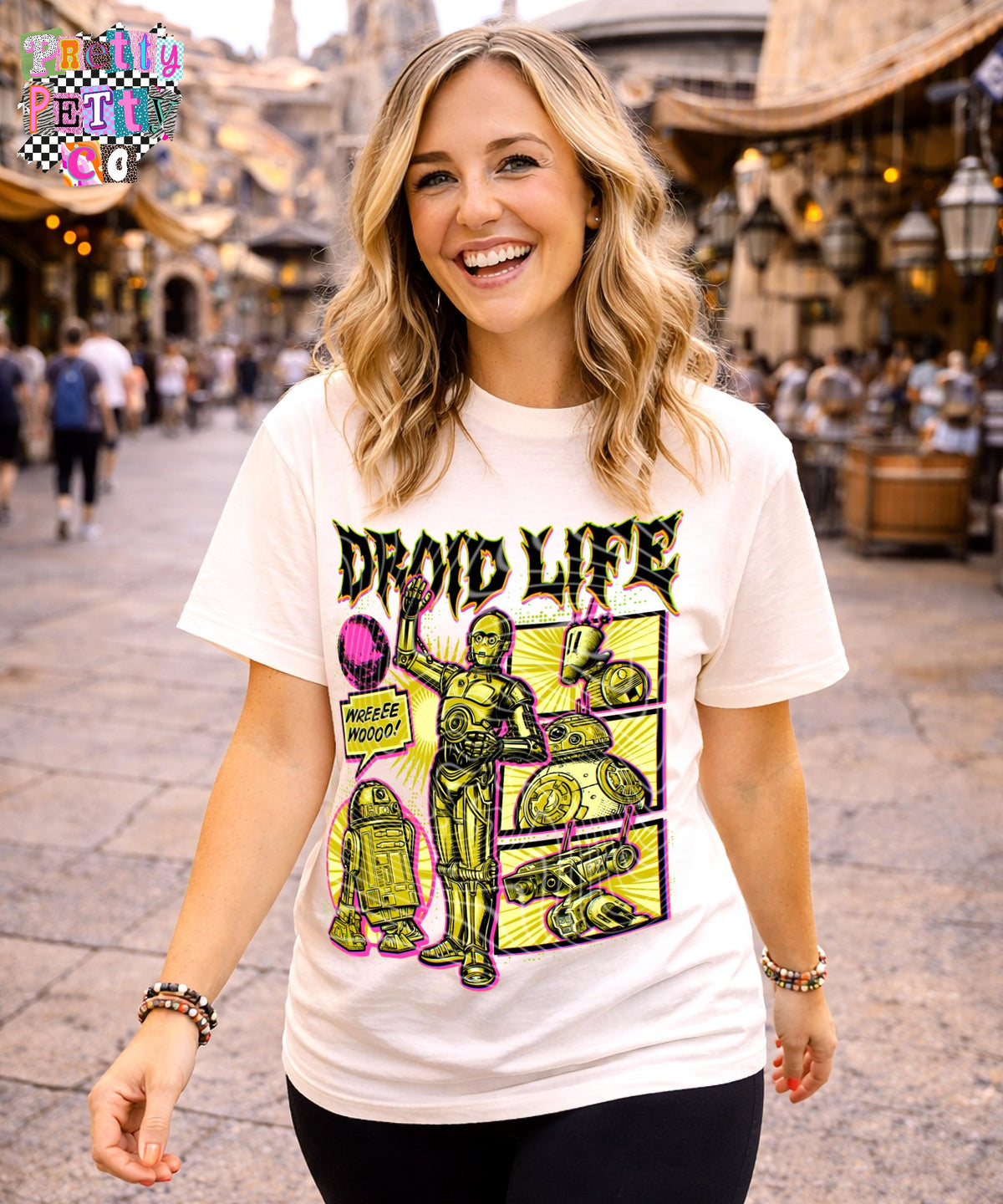 Droid Life Retro Robot Graphic Tee, Funny Sci-Fi Machine Shirt, Tech Humor Apparel, Comfort Colors, Youth & Adult Sizing - Pretty Petty Co