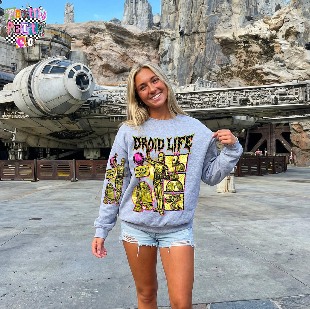 Droid Life Retro Robot Graphic Tee, Funny Sci-Fi Machine Shirt, Tech Humor Apparel, Gildan Heavy Cotton, Youth & Adult Sizing - Pretty Petty Co