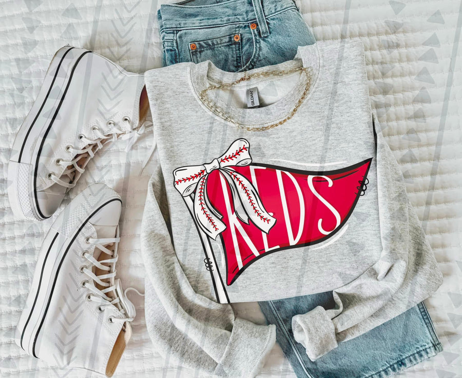 Baseball Team Pennant Flag Graphic Tee | Retro Game Day Shirt | Ballpark Aesthetic - Pretty Petty Co