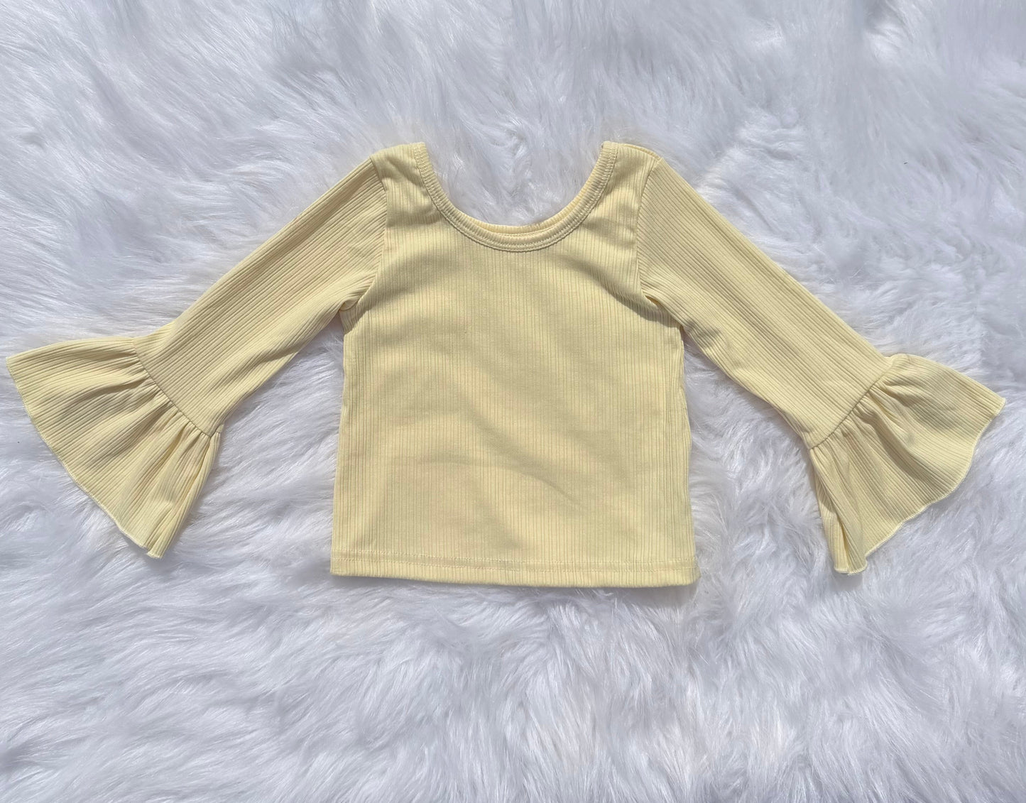 Light Yellow Ruffle Top