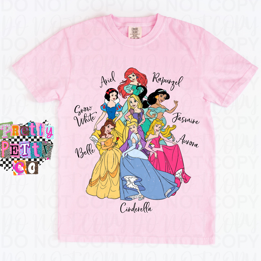 Princess Inspired T-Shirt – Girls Cartoon Graphic Tee - Pretty Petty Co