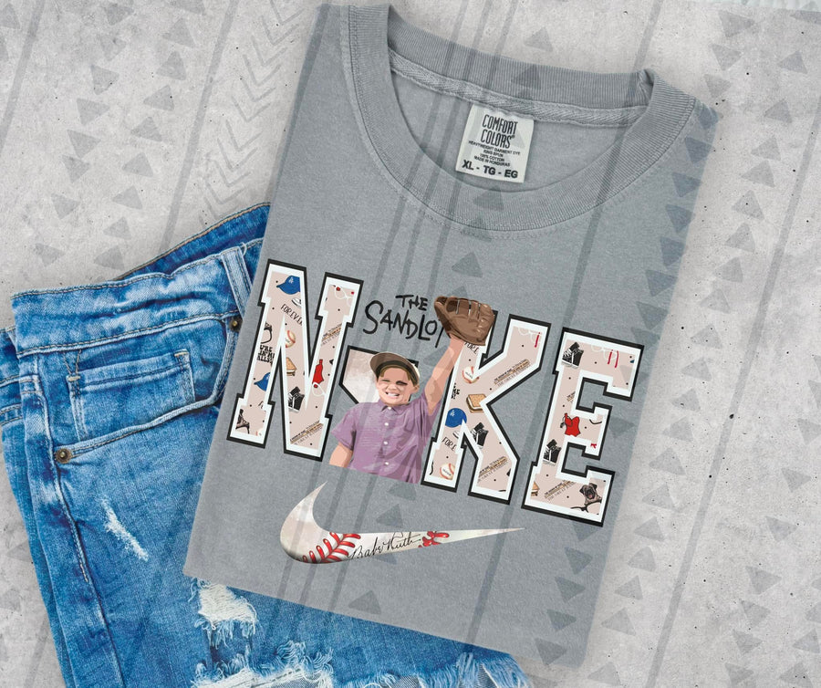 Retro Little League Graphic Tee – Backyard Baseball Adventure Swoosh Shirt – Gildan Adult & Youth Unisex – DTF Printed Nostalgia Tee - Pretty Petty Co